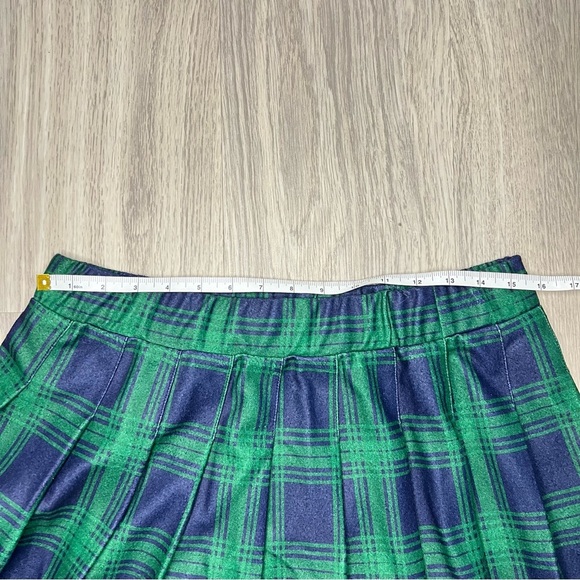 Green and Blue Plaid Women's Skirt Sz XL - Picture 5 of 6